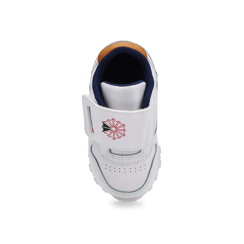 Infants' Classic Leather Sneaker - White/Vector Navy/Flash Red