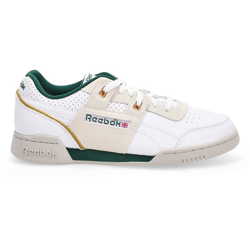Men's Workout Plus Lace Up Sneaker - White/Heritage Green/Trophy Gold