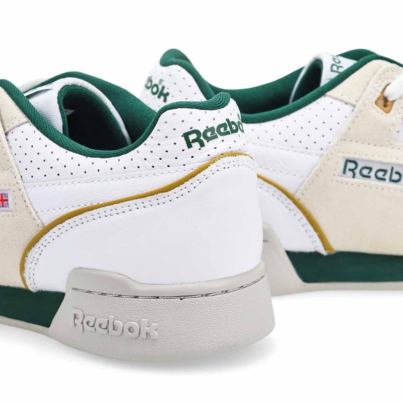 Men's Workout Plus Lace Up Sneaker - White/Heritage Green/Trophy Gold