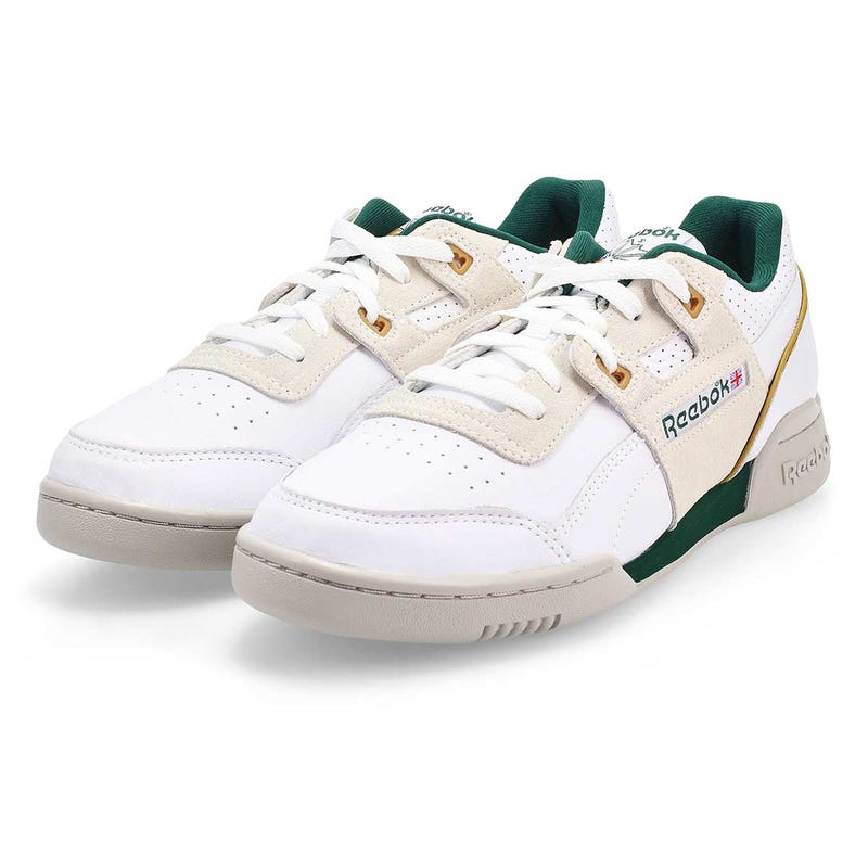 Men's Workout Plus Lace Up Sneaker - White/Heritage Green/Trophy Gold