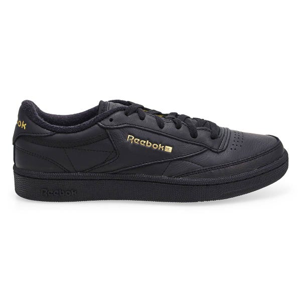 Men's Reebok Club C 85 lace-up sneaker - Black/Almost Black/Gold