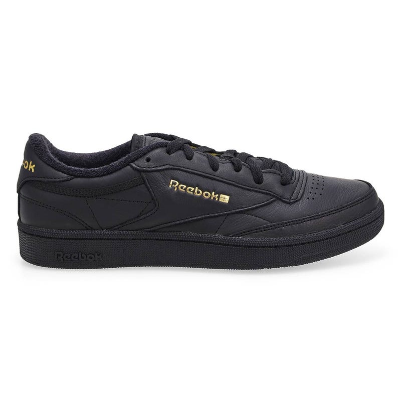 Men's Reebok Club C 85 lace-up sneaker - Black/Almost Black/Gold