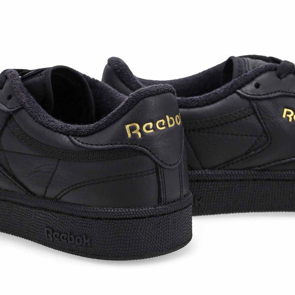 Men's Reebok Club C 85 lace-up sneaker - Black/Almost Black/Gold
