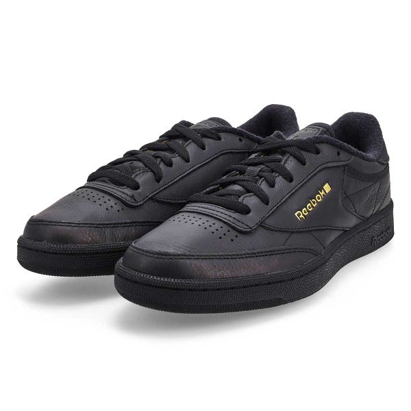 Men's Reebok Club C 85 lace-up sneaker - Black/Almost Black/Gold