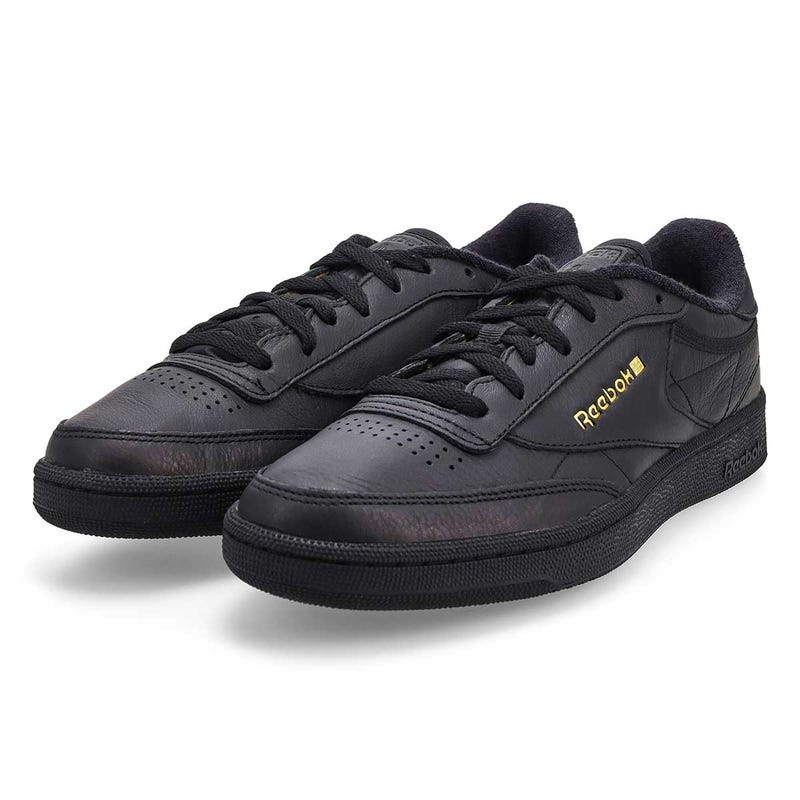 Men's Reebok Club C 85 lace-up sneaker - Black/Almost Black/Gold