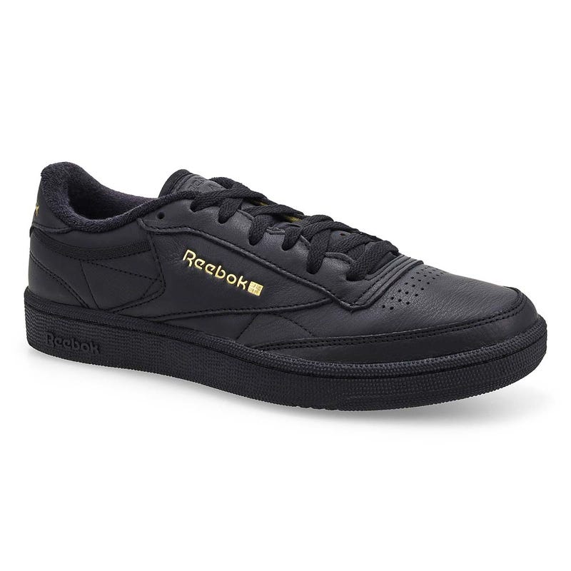 Men's Reebok Club C 85 lace-up sneaker - Black/Almost Black/Gold