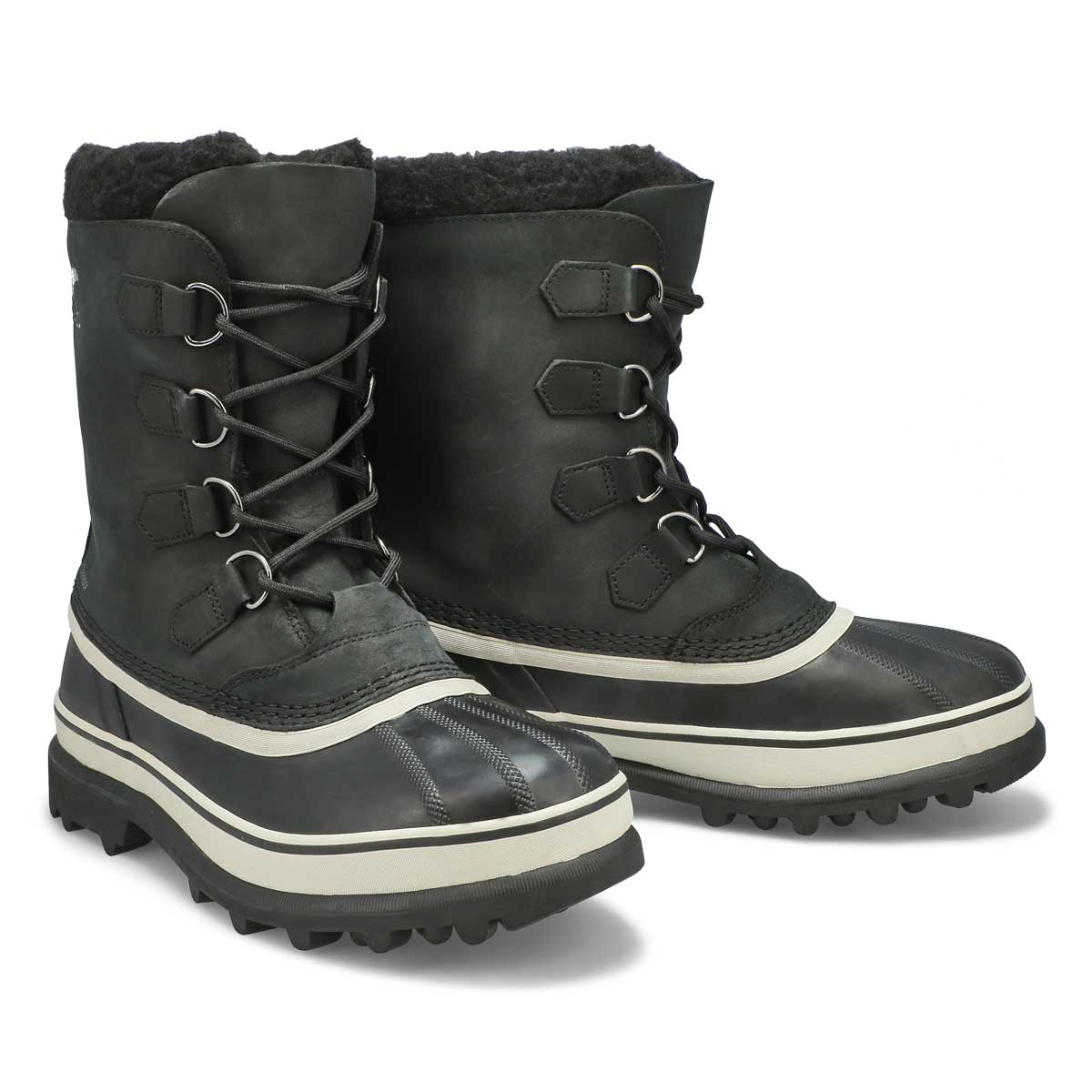 Men's Caribou Waterproof Winter Boot - Black/Dark Stone