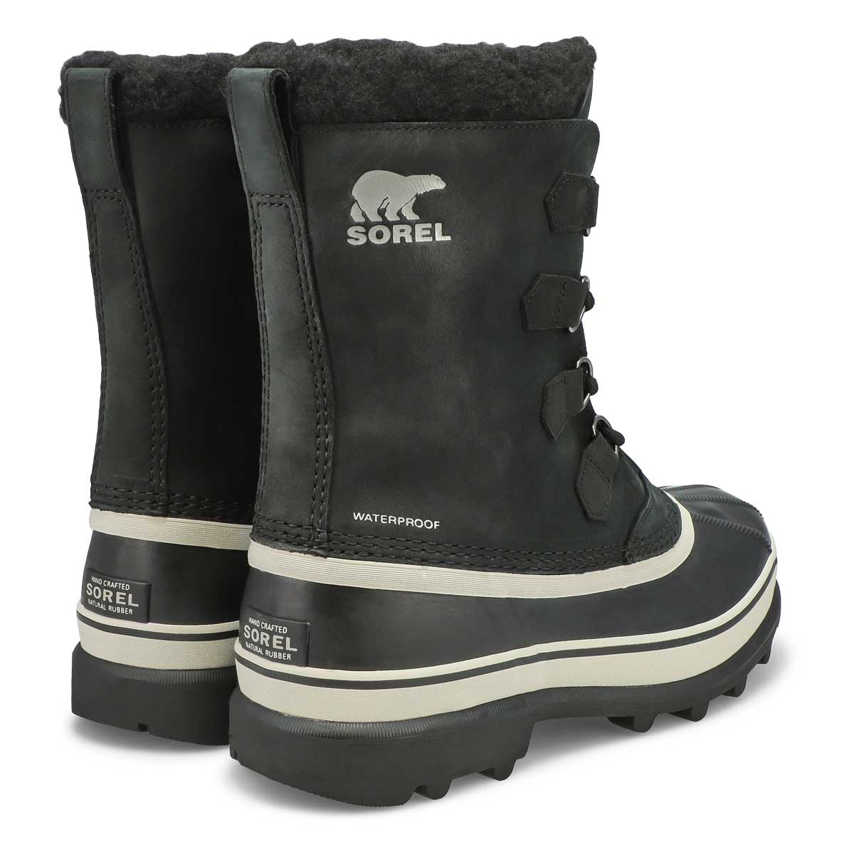 Bottes d'hiver imperméables CARIBOU noires, hommes