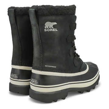Men's Caribou Waterproof Winter Boot - Black/Dark 