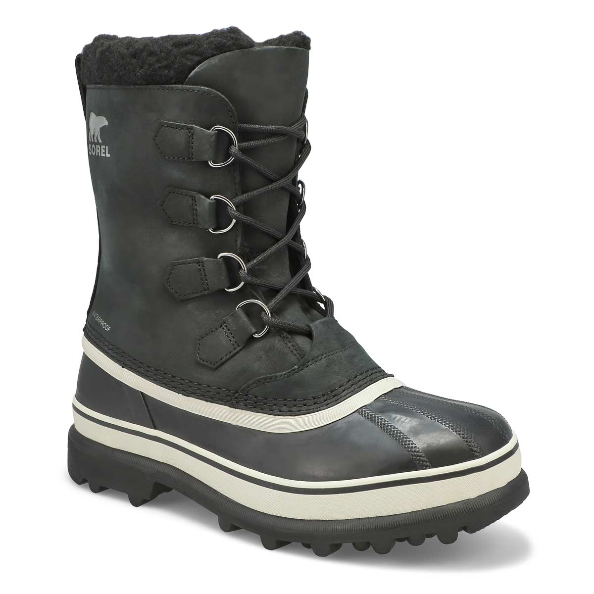 Bottes d'hiver imperméables CARIBOU noires, hommes