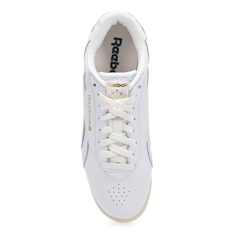 Women's Freestyle Lo Leather Sneaker - Chalk/Gold Metallic/Gum