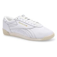 Women's Freestyle Lo Leather Sneaker - Chalk/Gold Metallic/Gum
