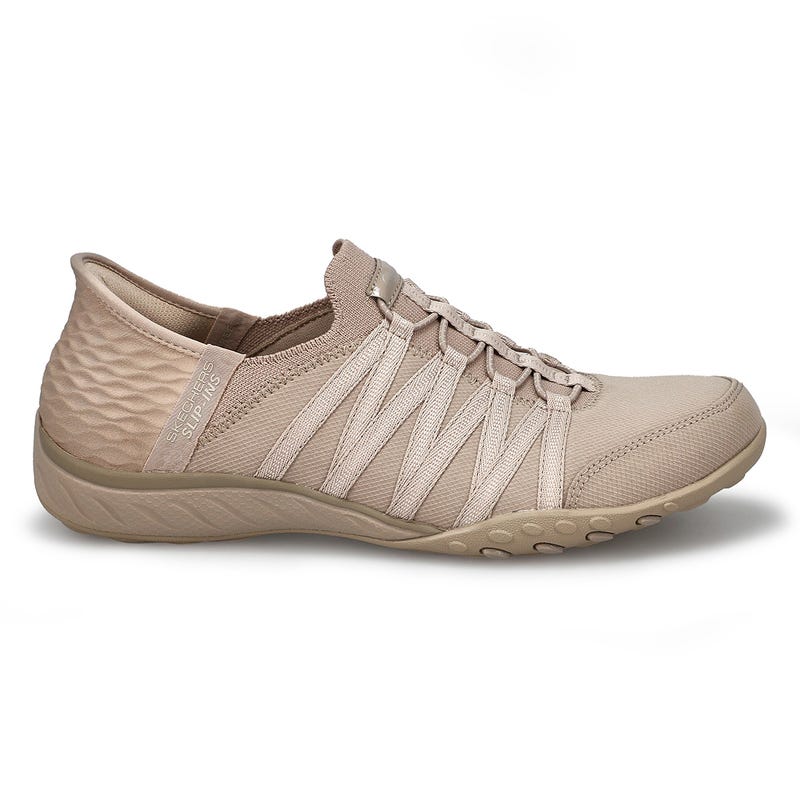 Ladies Breathe Easy Slip-Ins Sneaker - Taupe
