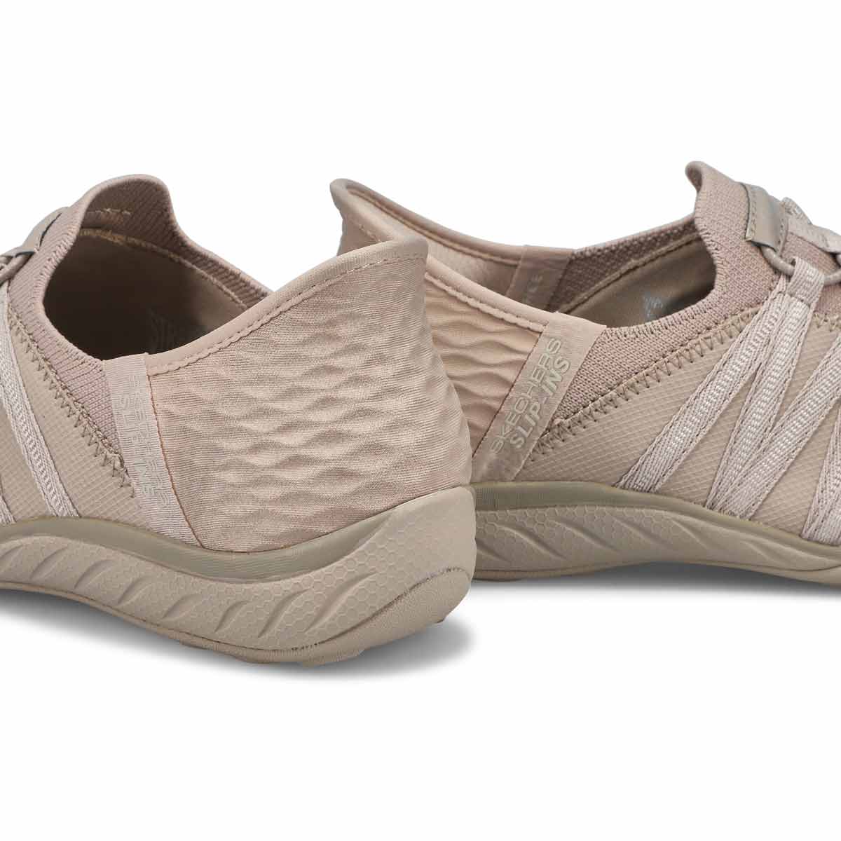 Ladies Breathe Easy Slip-Ins Sneaker - Taupe