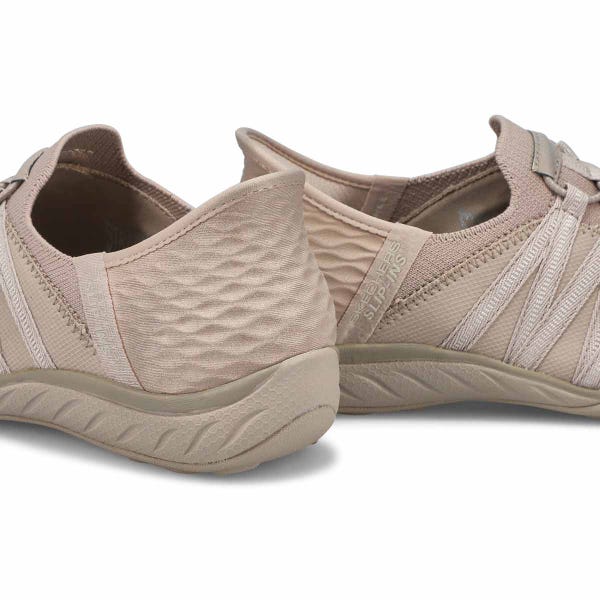 Ladies Breathe Easy Slip-Ins Sneaker - Taupe