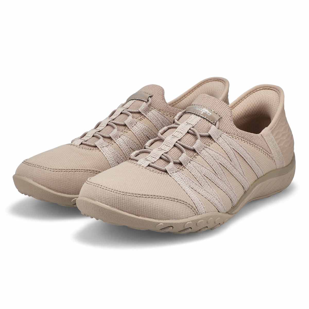 Ladies Breathe Easy Slip-Ins Sneaker - Taupe