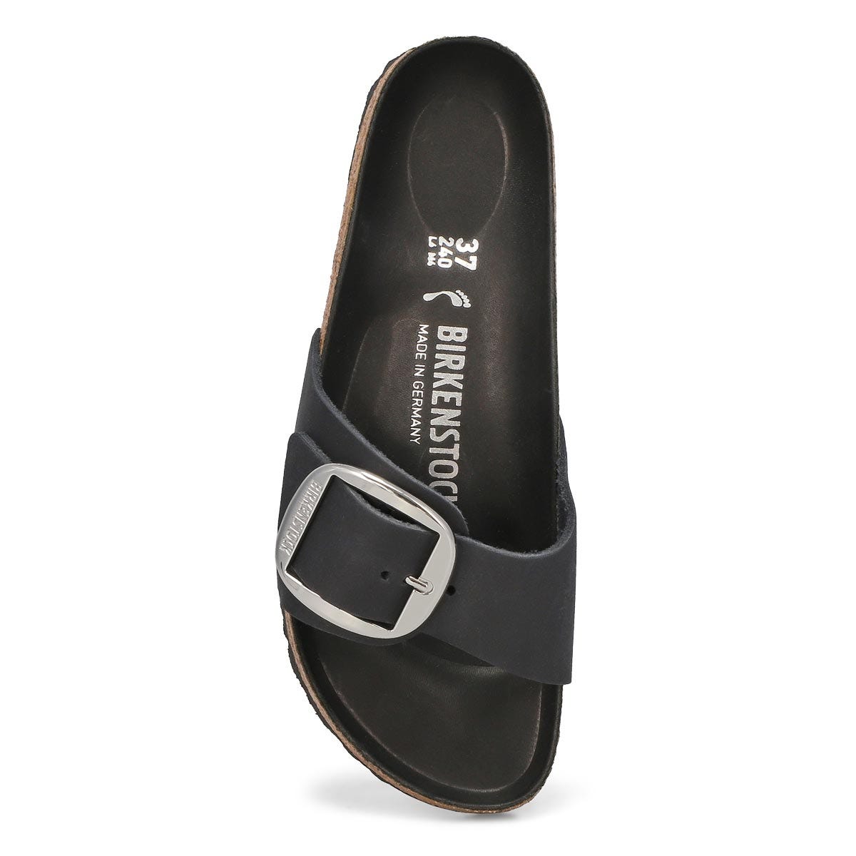 Women's Madrid Big Buckle 1 Strap Narrow Sandal - Black