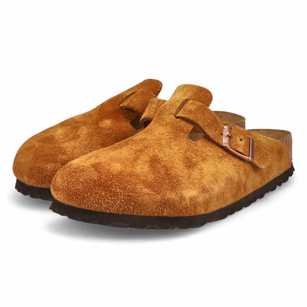 Women's Boston Soft Footbed Suede  Clog - Mink