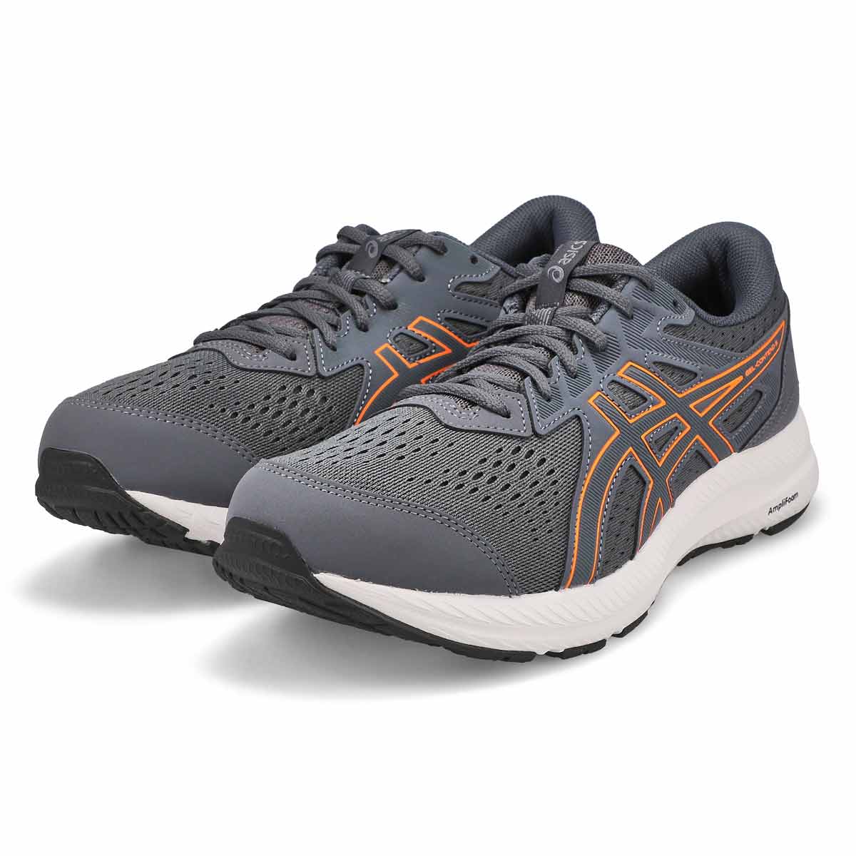 Mens Gel Contend 8 Lace Up Sneaker - Grey/Orange