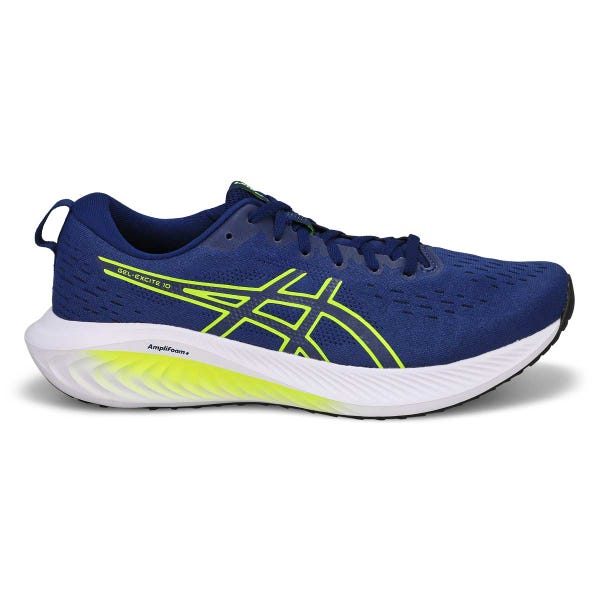 Chaussure de course de performance GEL-EXCITE 10, expansion bleue/jaune de sécurité, hommes