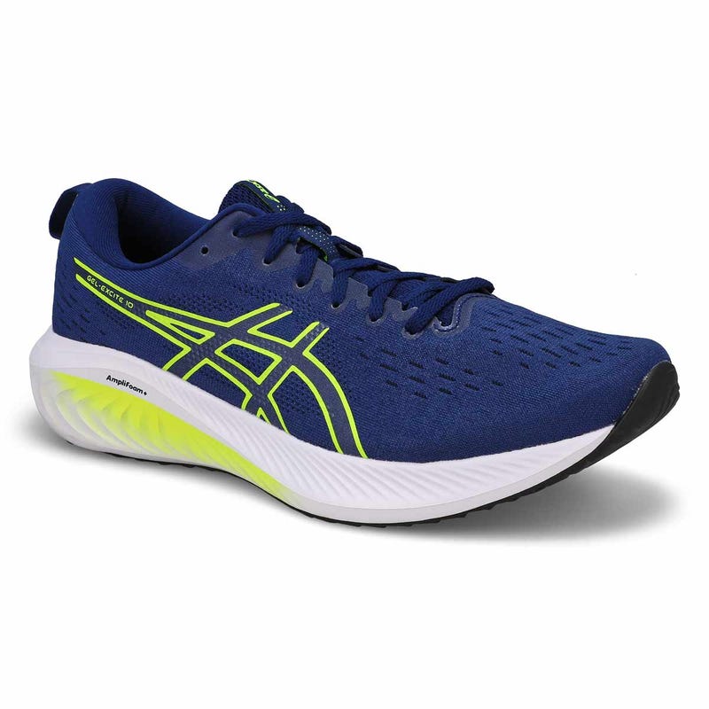 Chaussure de course de performance GEL-EXCITE 10, expansion bleue/jaune de sécurité, hommes