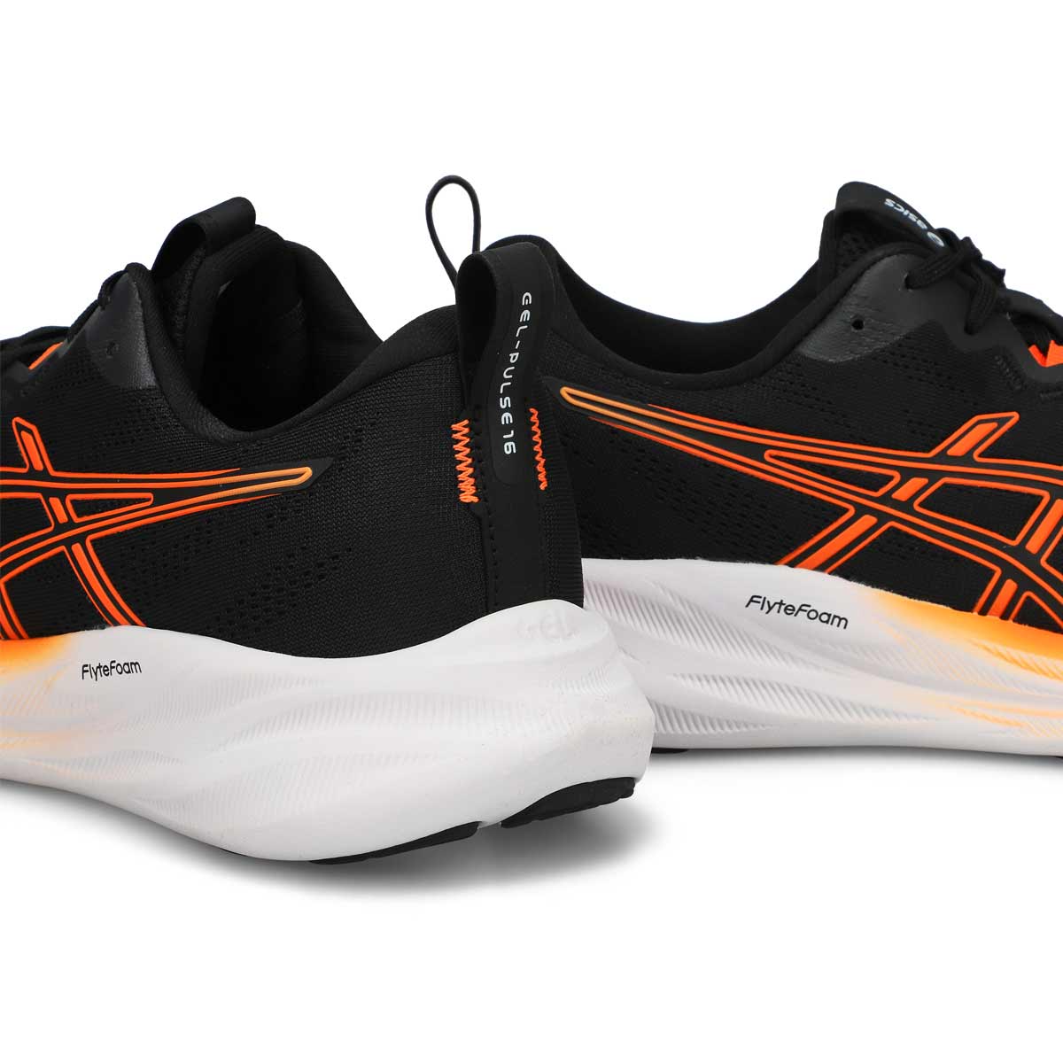 Baskets à lacets GEL-PULSE 16, noir/orange, hommes