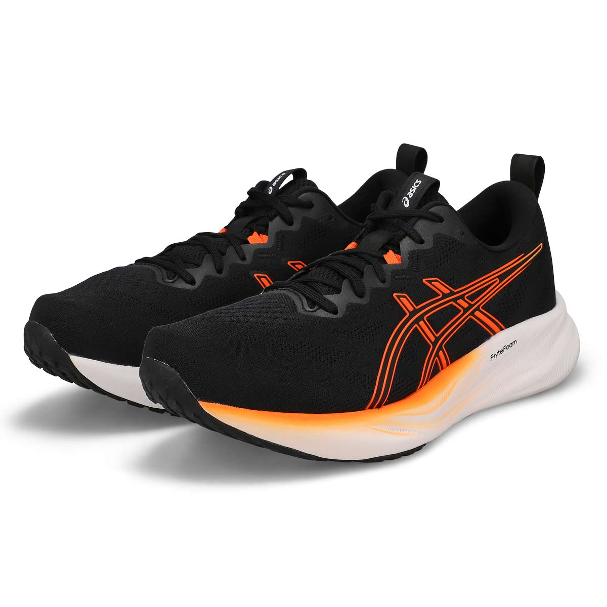 Baskets à lacets GEL-PULSE 16, noir/orange, hommes