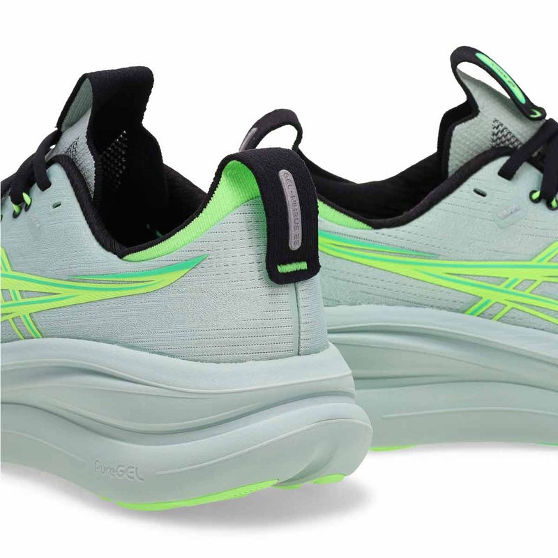 Baskets de performance GEL-NIMBUS 28, mousse froide/vert lumineux, hommes
