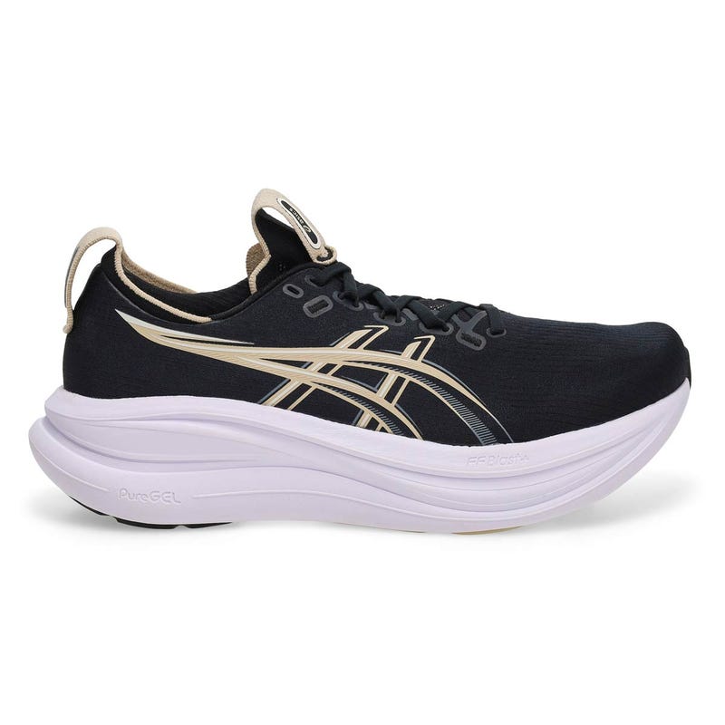 Men's Gel-Nimbus 28 Wide Performance Sneaker - Black/Feather Grey