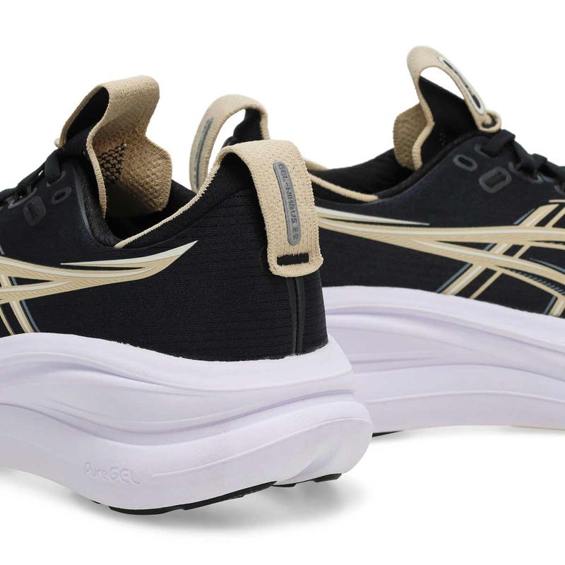 Men's Gel-Nimbus 28 Wide Performance Sneaker - Black/Feather Grey
