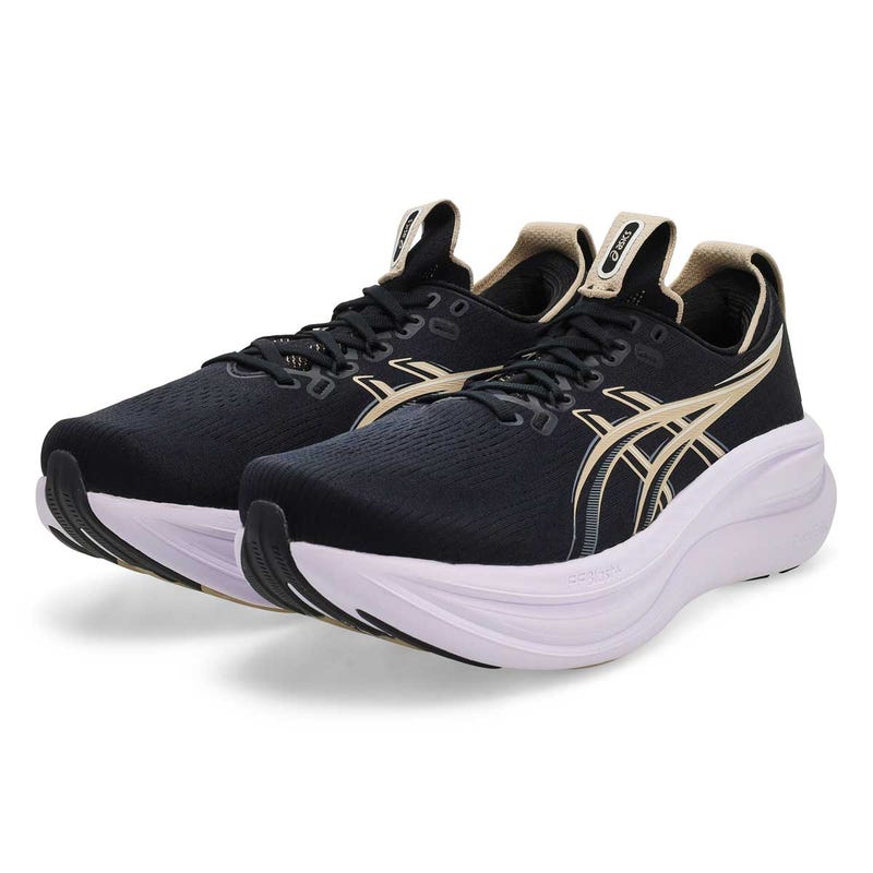Men's Gel-Nimbus 28 Wide Performance Sneaker - Black/Feather Grey
