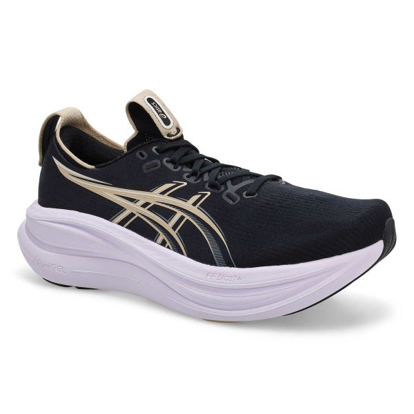 Men's Gel-Nimbus 28 Wide Performance Sneaker - Black/Feather Grey