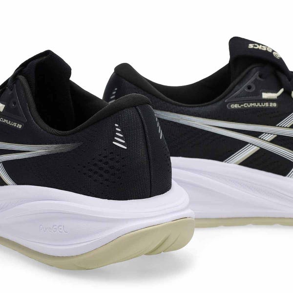 Men's Gel-Cumulus 28 Wide Performance Sneaker - Black/White