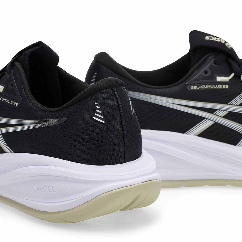 Men's Gel-Cumulus 28 Wide Performance Sneaker - Black/White
