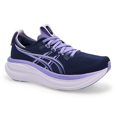 Baskets de performance GEL-NIMBUS 28, minuit/jacinthes, femmes