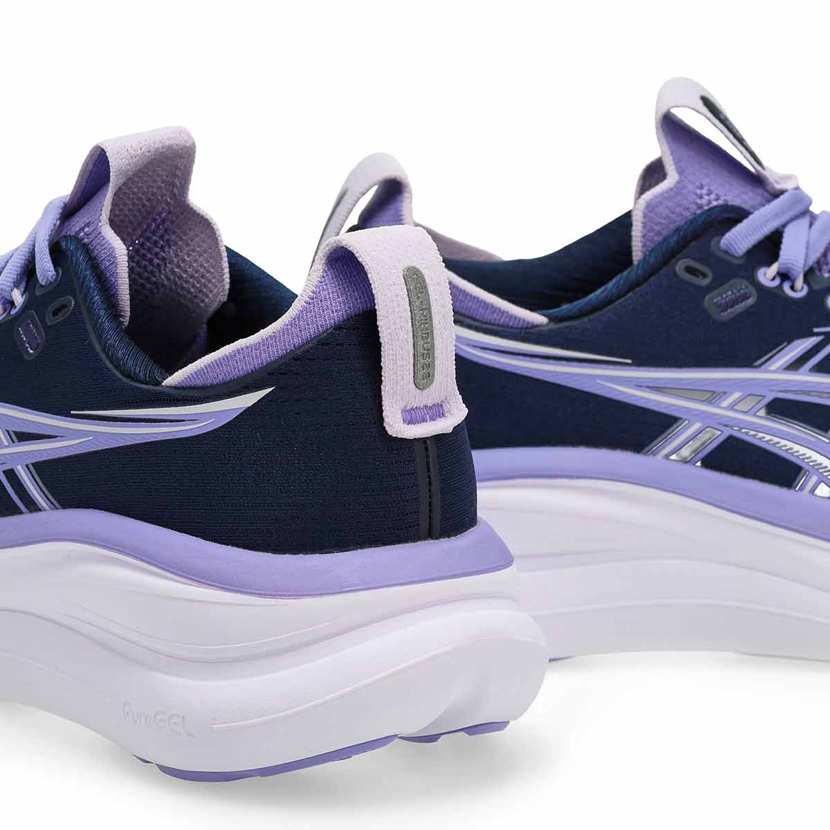 Baskets de performance GEL-NIMBUS 28, minuit/jacinthes, femmes