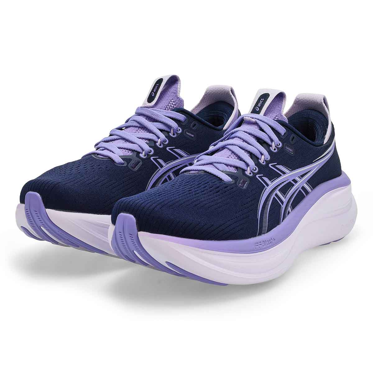 Baskets de performance GEL-NIMBUS 28, minuit/jacinthes, femmes