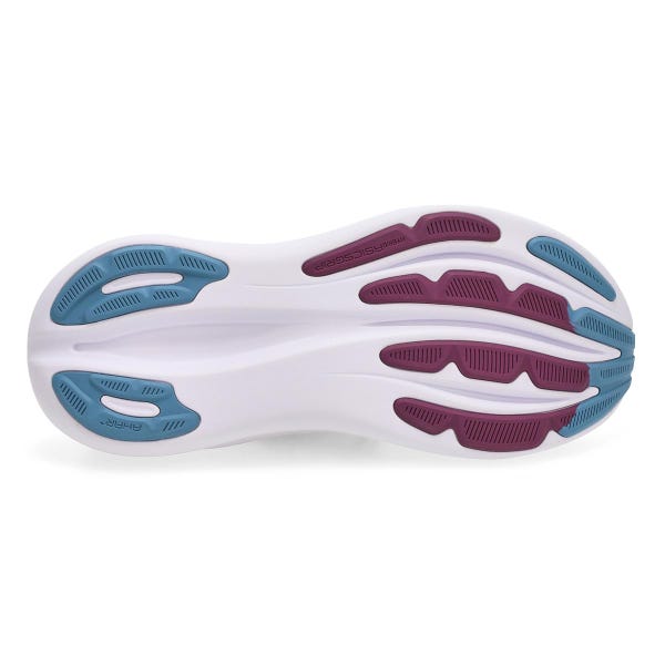 Baskets de performance GEL-NIMBUS 28, velours pourpre/bleu arctique, femmes - LARGE