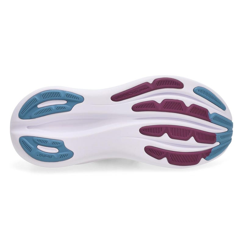 Baskets de performance GEL-NIMBUS 28, velours pourpre/bleu arctique, femmes - LARGE