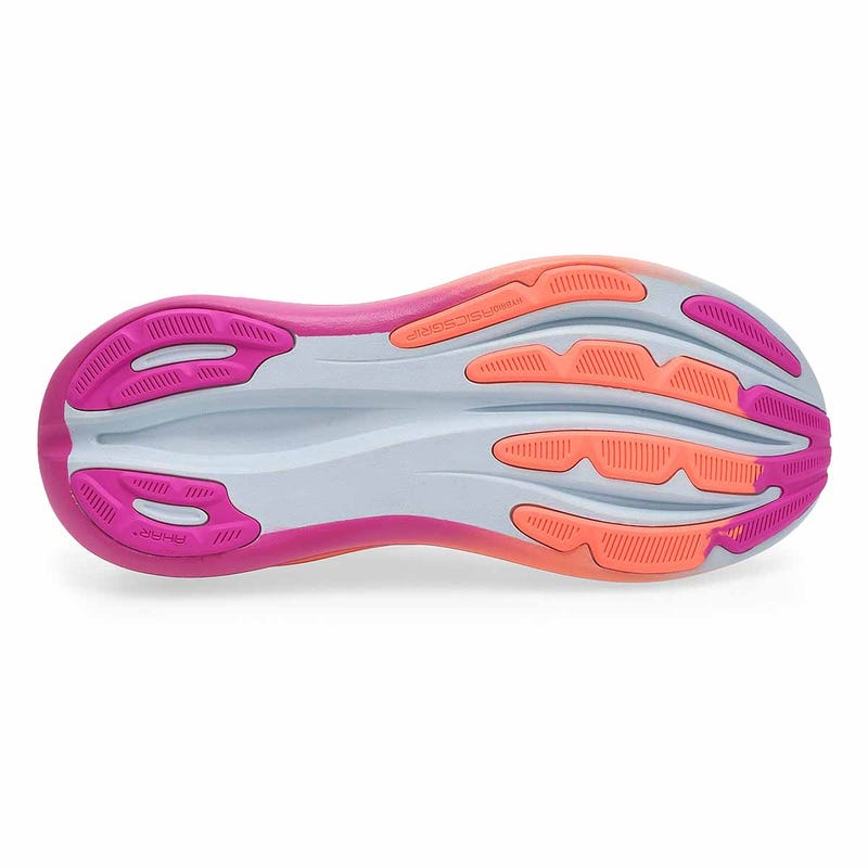 Baskets de performance GEL-NIMBUS 28 SUNNY SIZZLE, ciel/sakura numérique, femmes