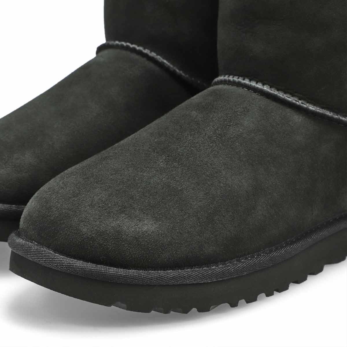 Women's CLASSIC SHORT II black sheepskin boots