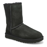 Women's CLASSIC SHORT II black sheepskin boots