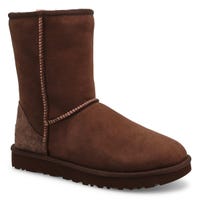 Botte en peau de mouton Classic Short II pour femmes - cacao poudré