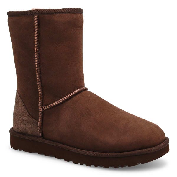 Botte en peau de mouton Classic Short II pour femmes - cacao poudré