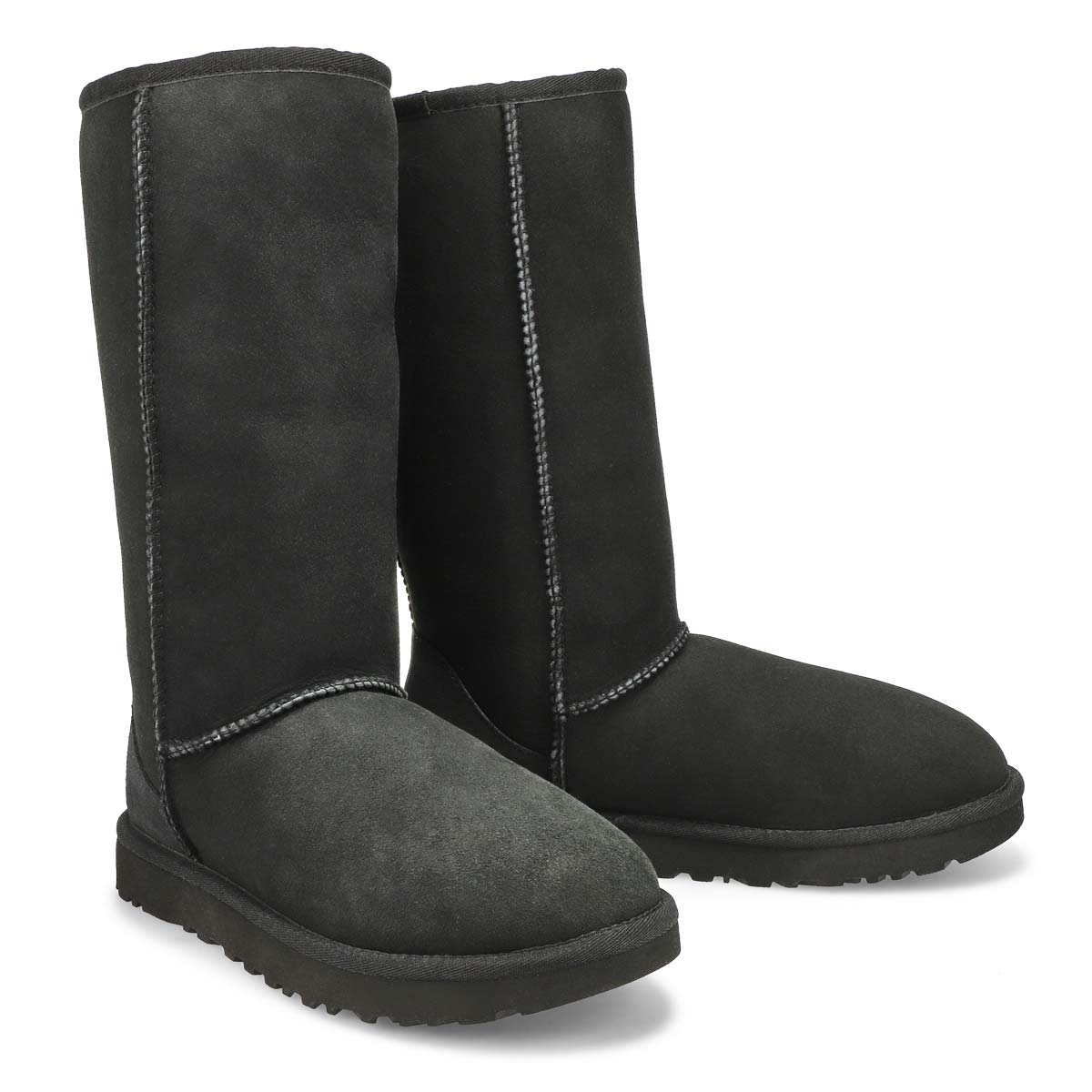 Women's CLASSIC TALL II black sheepskin boots