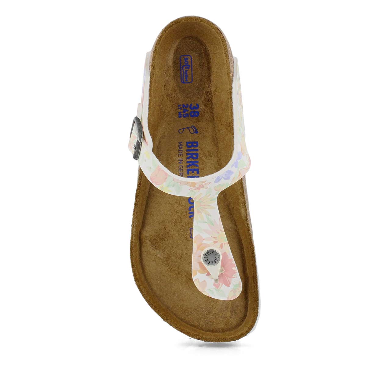 Women's Gizeh Soft Footbed Thong Sandal - Flower/White