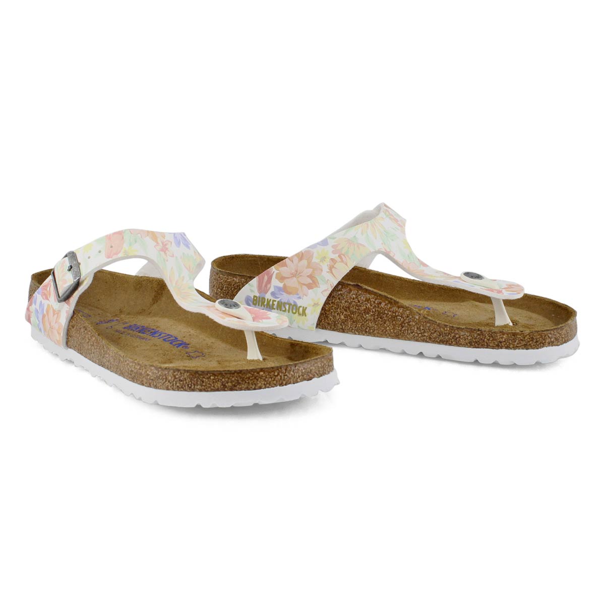 Women's Gizeh Soft Footbed Thong Sandal - Flower/White