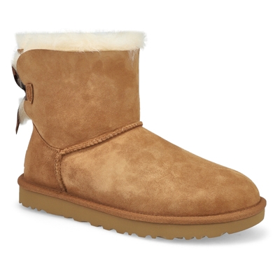 UGG Women's Mini Bailey Bow II Boot- Chestnu | SoftMoc.com