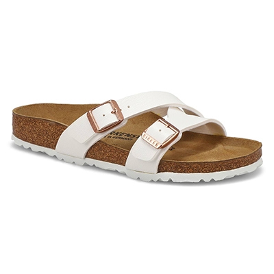 Lds Yao 2 Strap Narrow Sandal  - White