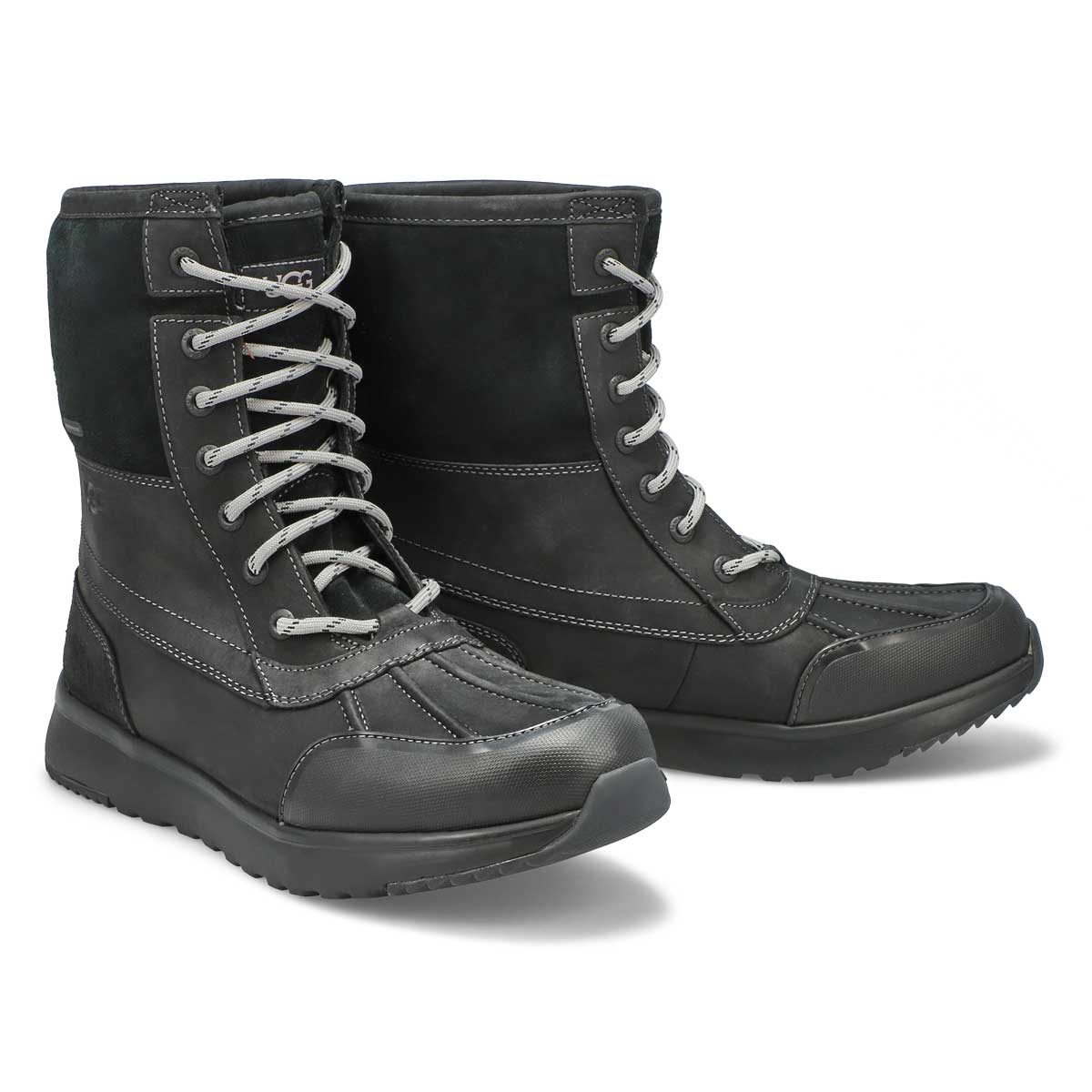 Men's ELIASSON black lace up winter boots